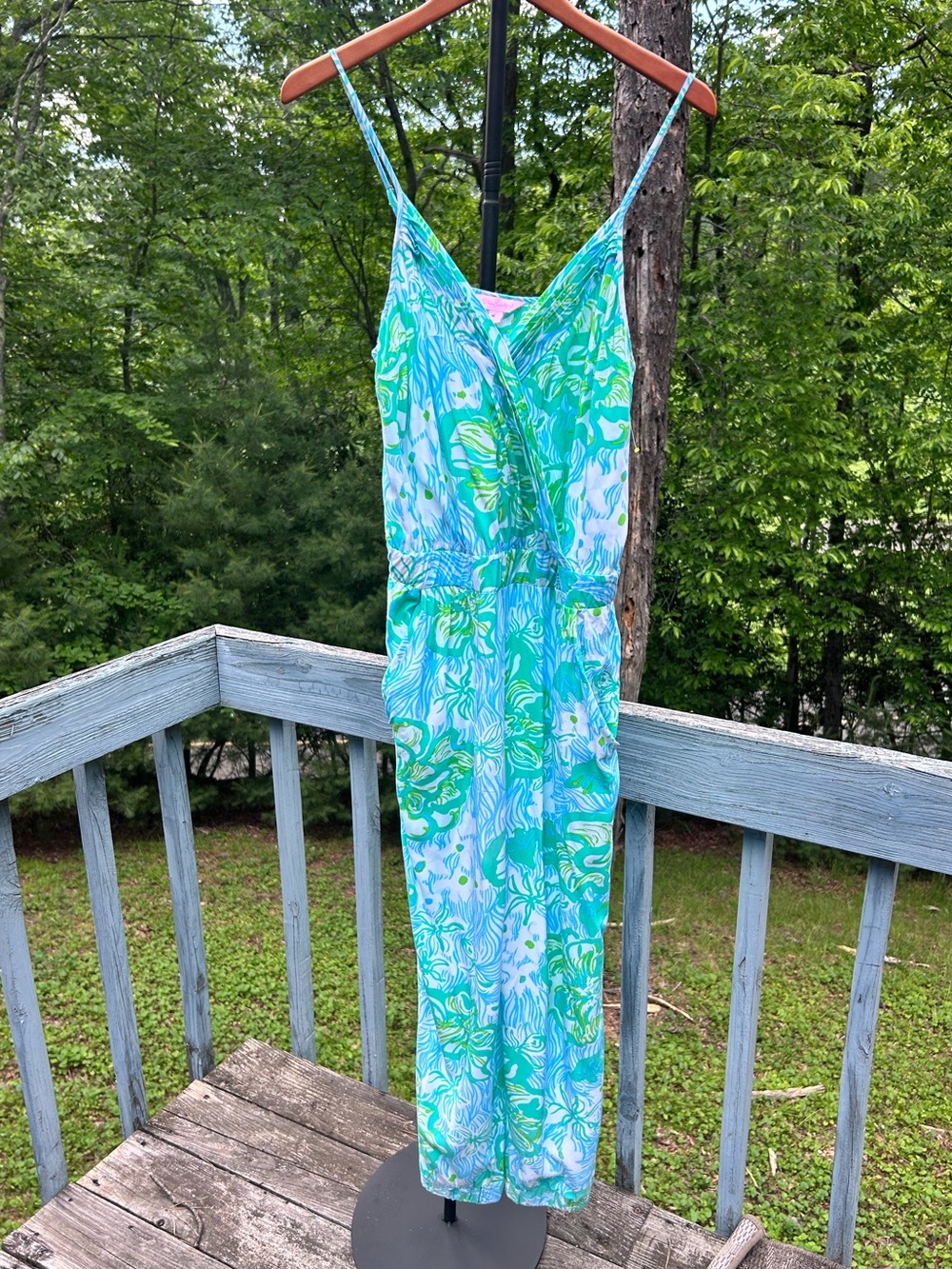 Lily Pulitzer Melba Jumpsuit L Tropical Preppy Summer Essential Lightweight - Picture 3 of 11